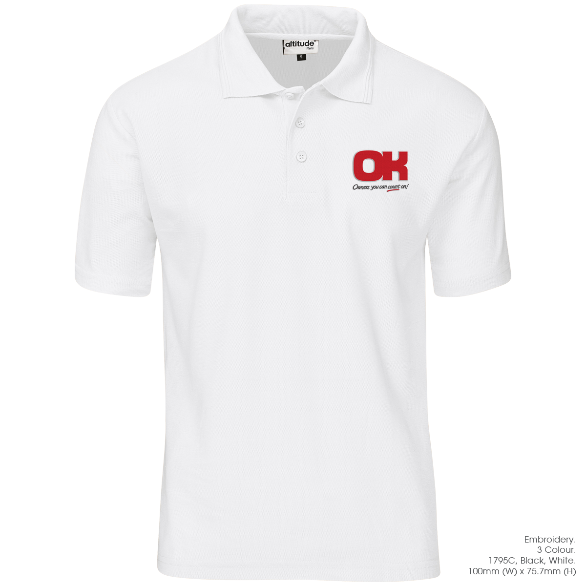 MENS/LADIES BASIC PIQUE GOLF SHIRT WHITE
