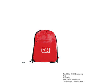 NORTHSTAR 210D DRAWSTRING BAG -RED