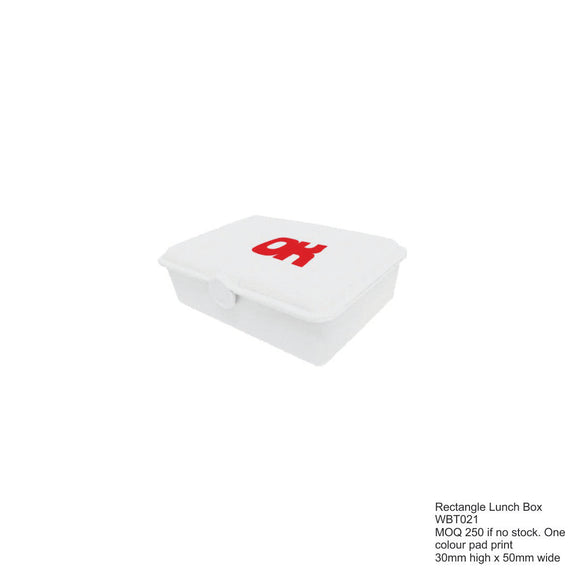 RECTANGLE LUNCH BOX - WHITE