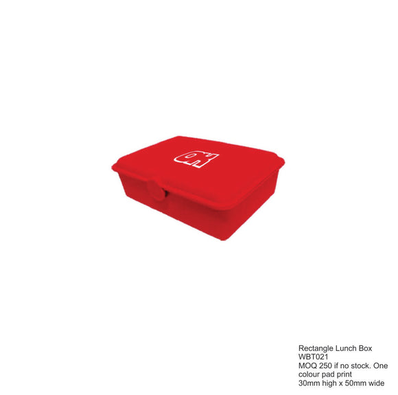 RECTANGLE LUNCH BOX - RED